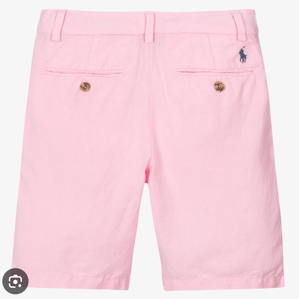 Polo Ralph Lauren Boys Straight Fit Linen Blend Shorts Classic Preppy Summer - Picture 2 of 8